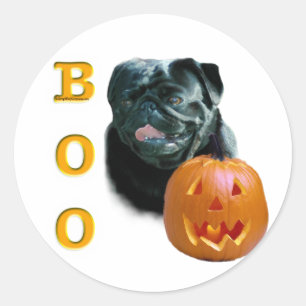 Adesivo Pug (preto) Boo