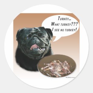 Adesivo Pug (preto) Turquia
