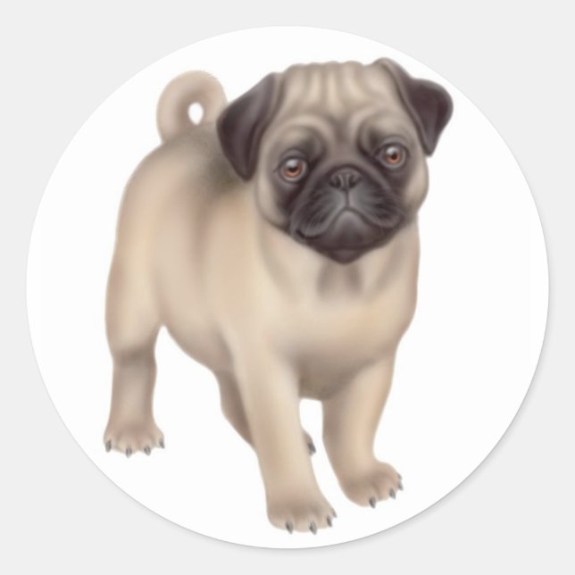 Adesivo Pug Puppy Sticker (Frente)