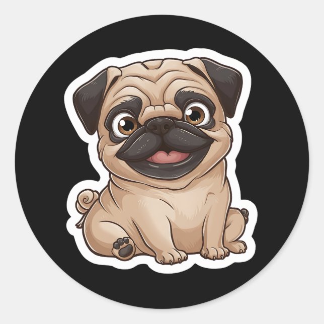 Adesivo Pug Sticker (Frente)