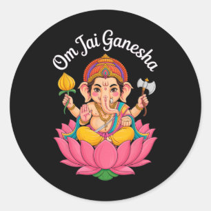 Adesivo Pujá de Ganesha hindu Elefante Deus Índia Meditaçã