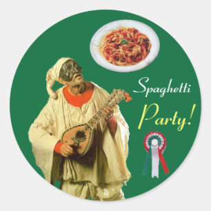 Adesivo PULCINELLA ITALIANA KITCHEN PARTITY Red Green Whit