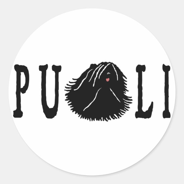 Adesivo Puli Dog com Texto Puli (Frente)