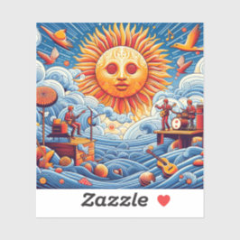 Adesivo Pulmão do Oceano Solto: Arte Vibrante no Festival 