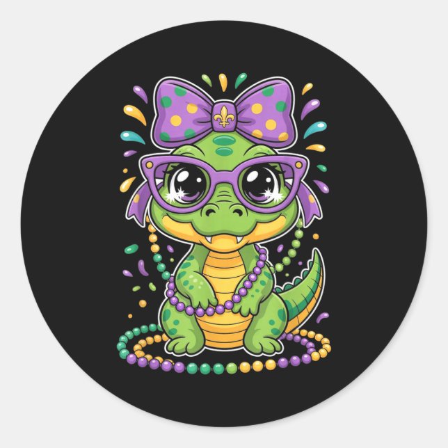 Adesivo Pulseira de Contas de Jacaré de Carnaval para Cria (Frente)