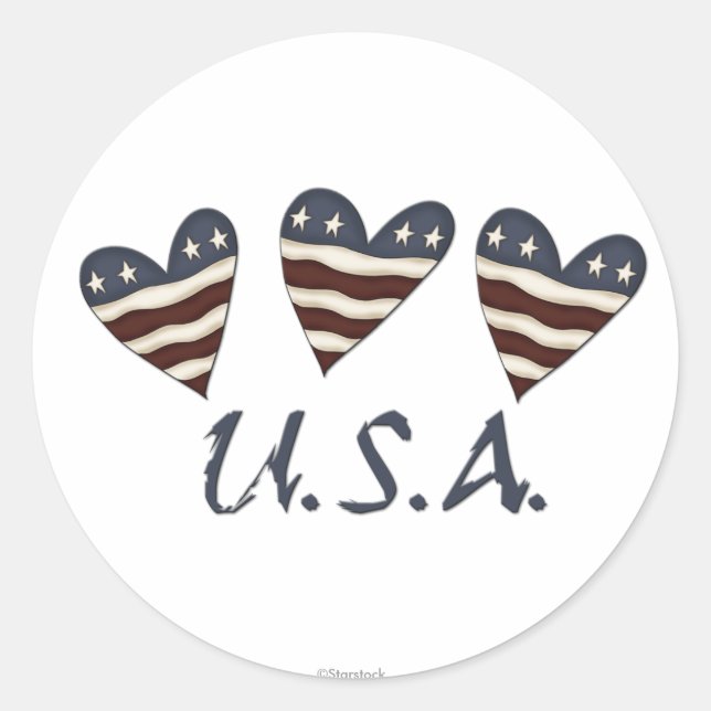 Adesivo Pulseiras do Coração USA Stickers (Frente)