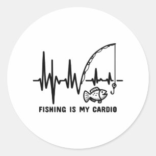 Adesivo Pulso de Angler - Pescar é o meu Cardio Tee