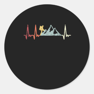 Adesivo Pulso de montanha escalada com batimento cardíaco