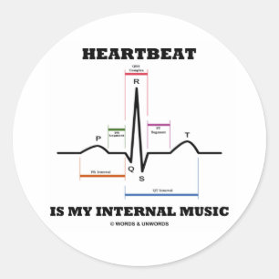 Adesivo Pulso é minha música interna (ECG/EKG)