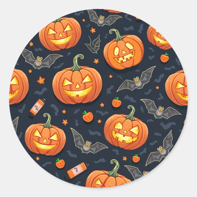 Adesivo Pumkin Sticker do Halloween (Frente)