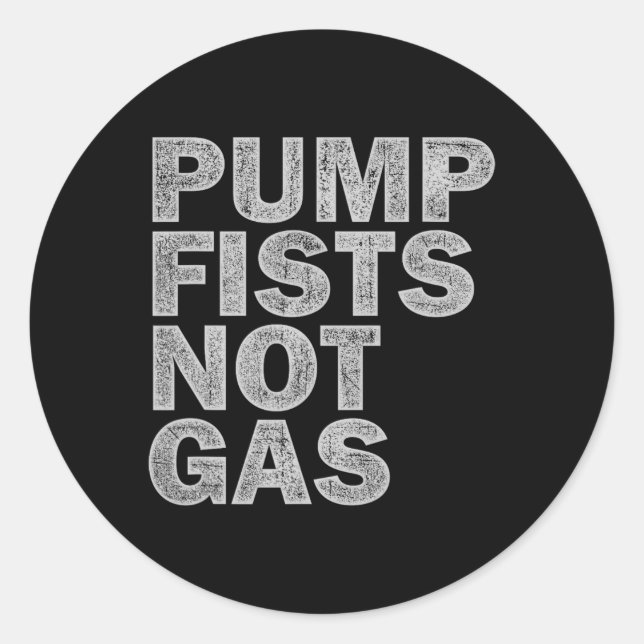 Adesivo Pump Fists Not Gas Funny New Jersey Beach Souvenir (Frente)