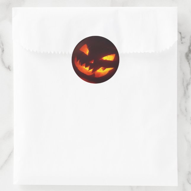 Adesivo Pumpkin assustador do Halloween (Bolsa)