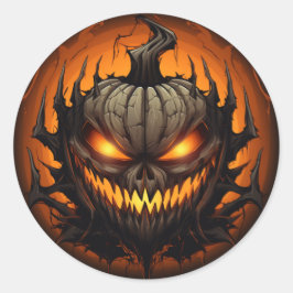 Adesivo Pumpkin assustador do Halloween