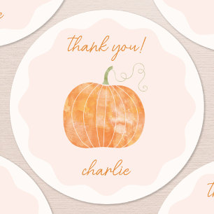 Adesivo Pumpkin Autumn Fall Obrigado Personalizado
