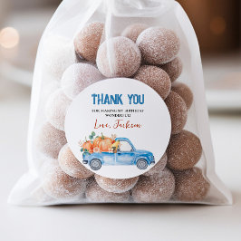 Adesivo Pumpkin Azul Pumpkin Truck Aniversário Clássico Re