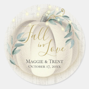 Adesivo Pumpkin branco e verde com luzes de cordas