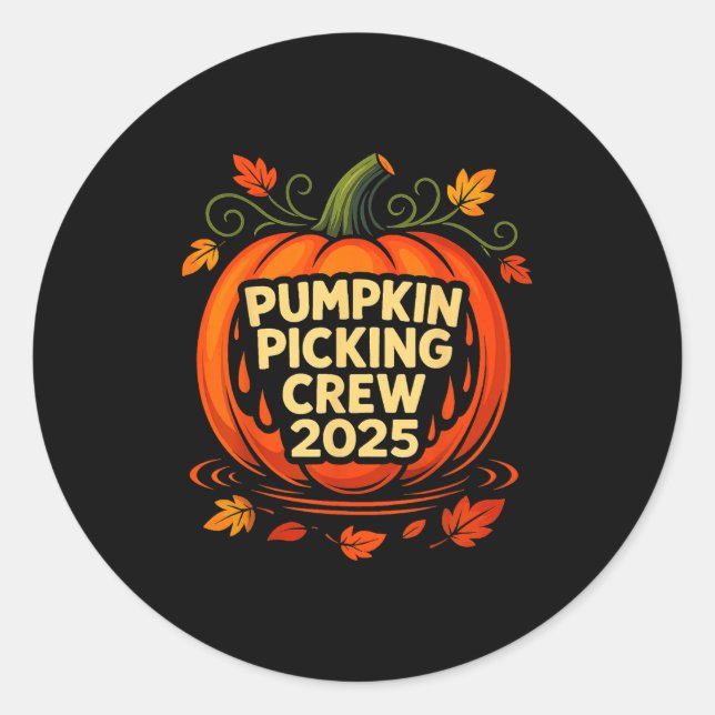 Adesivo Pumpkin Cking Crew 2025 Halloween Pumpkin Crew  (Frente)
