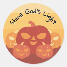 Adesivo Pumpkin claro de Deus brilha