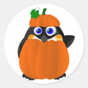 Adesivo Pumpkin Costume Halloween Penguin