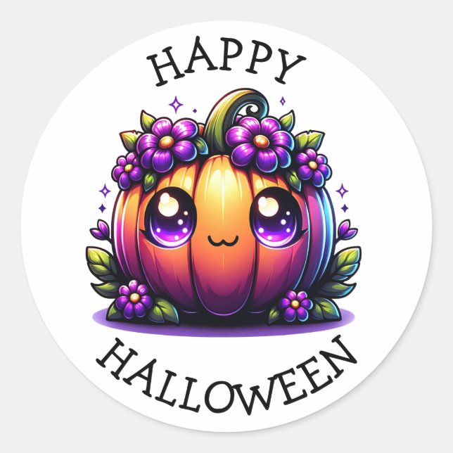 Adesivo Pumpkin Cute Chibi Halloween (Frente)