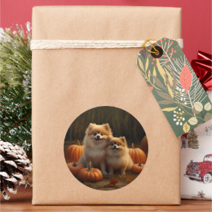 Adesivo Pumpkin de Apelido de outono Pomerânia