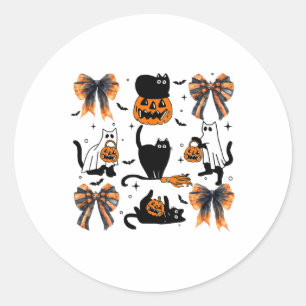 Adesivo Pumpkin de Arco de Halloween de Gato Negro