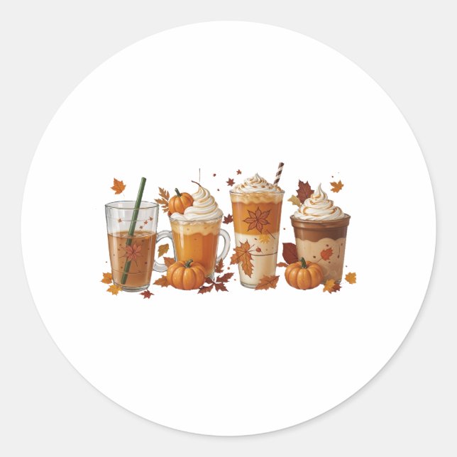 Adesivo Pumpkin de Café de Queda (Frente)
