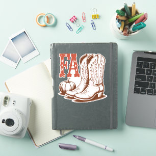 Adesivo Pumpkin de Cowgirl do outono