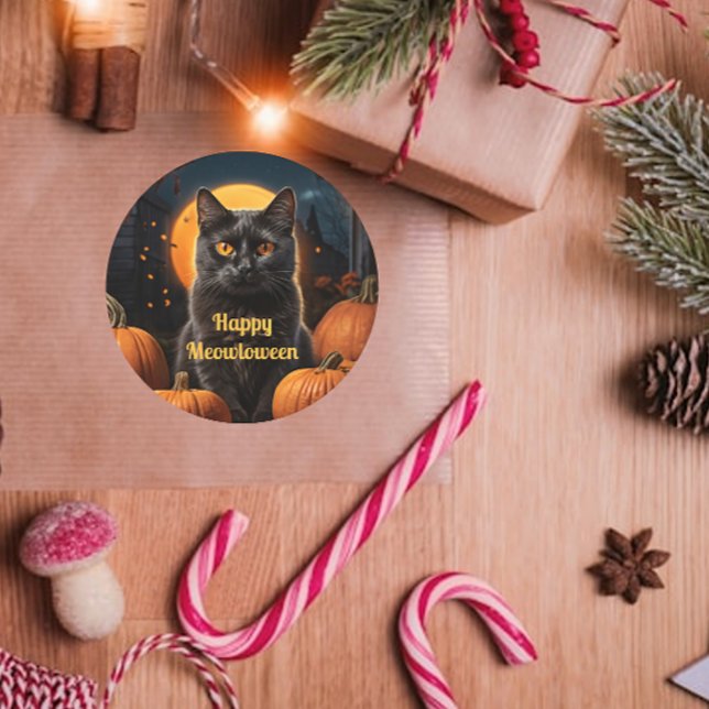 Adesivo Pumpkin de Gato Feliz (Criador carregado)