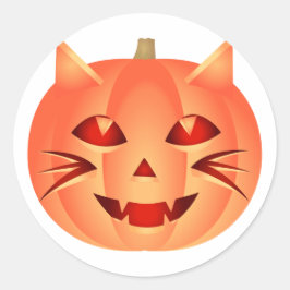 Adesivo Pumpkin de Gato Halloween