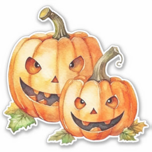 Adesivo Pumpkin de Halloween bonito, Sticker