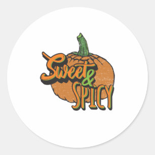Adesivo Pumpkin doce e picante do Halloween