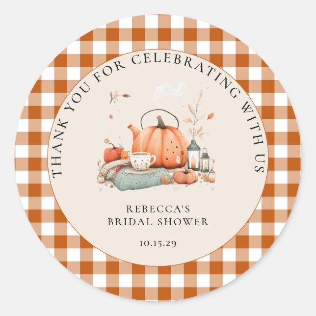 Adesivo Pumpkin e especiarias e tudo o que é bom Chá de fr (Frente)