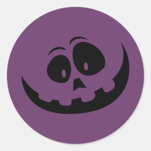 Adesivo Pumpkin Face Purple Halloween