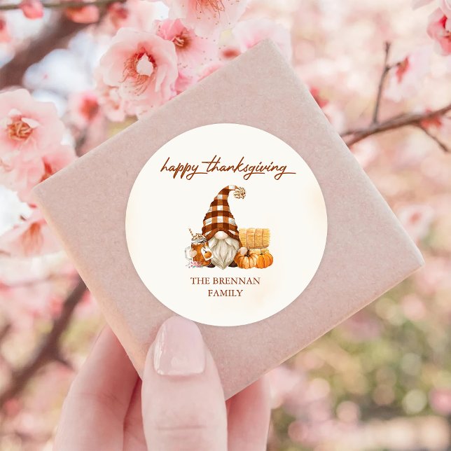 Adesivo Pumpkin Fall Gnomos Ação de Graças (Criador carregado)