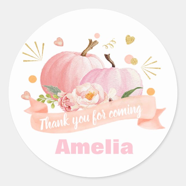 Adesivo Pumpkin Fall Party Stickers Pumpkin (Frente)