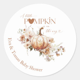 Adesivo Pumpkin & Flower Boho Fall Chá de fraldas