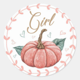Adesivo Pumpkin Gender Team Girl Reveal Stickers 