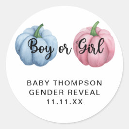 Adesivo Pumpkin gênero revela