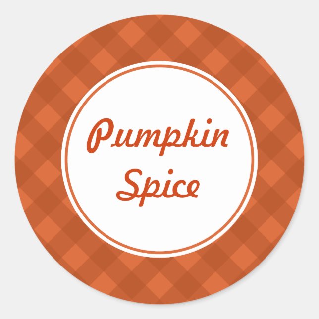 Adesivo Pumpkin Gingham Sticker (Frente)