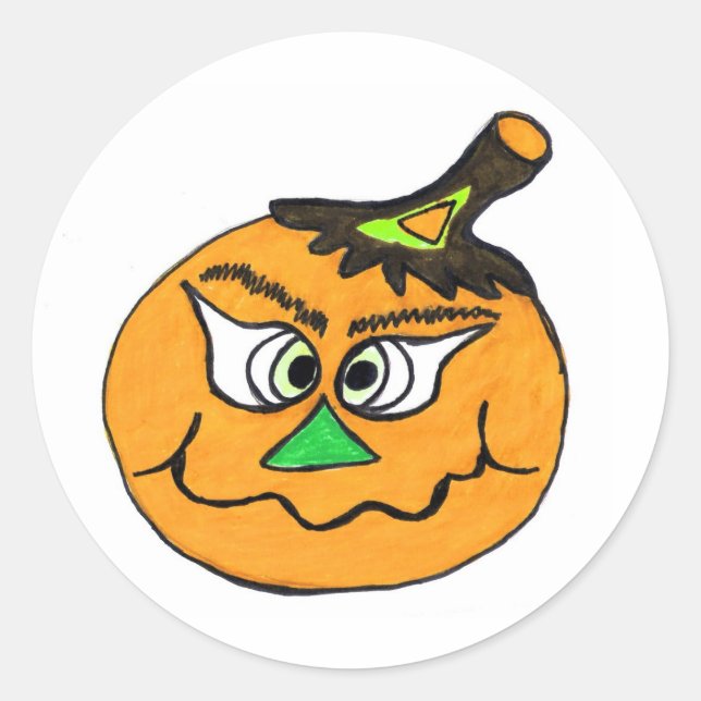 Adesivo Pumpkin Halloween Engraçado Sticker (Frente)