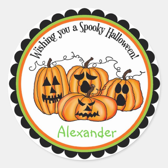 Adesivo Pumpkin Halloween Trek Stickers (Frente)
