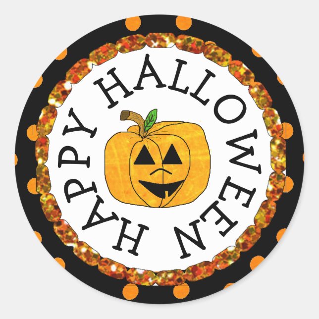 Adesivo Pumpkin Happy Halloween Stickers (Frente)