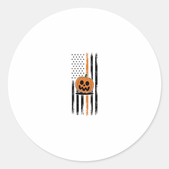 Adesivo Pumpkin Head US Flag (Frente)