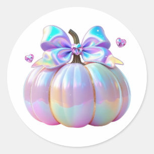 Adesivo Pumpkin Iridescente com Corações Cristais