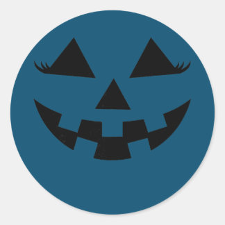 Adesivo Pumpkin Jack O Lanterna Face Com Eyelashes Raparig