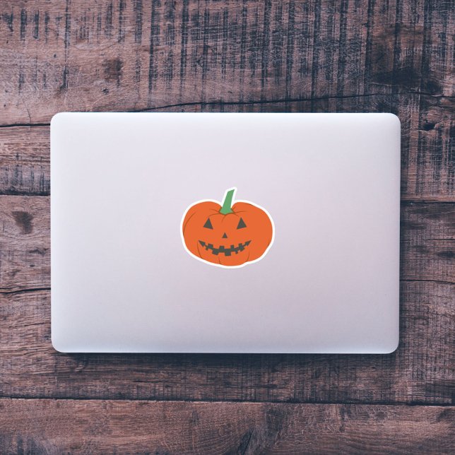 Adesivo Pumpkin Jack O Lanterna Vinheira do Halloween (Pumpkin Jack O Lantern Halloween Sticker)