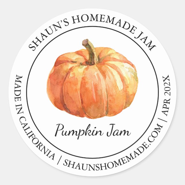 Adesivo Pumpkin Jam Modern label (Frente)