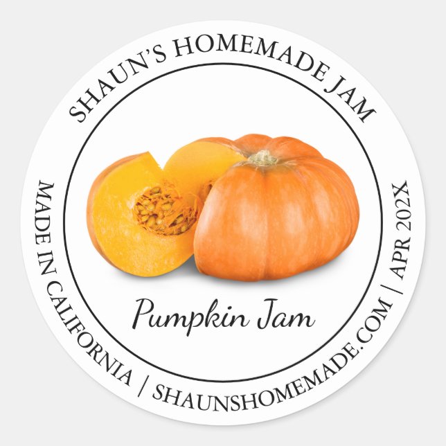 Adesivo Pumpkin Jam Modern label (Frente)