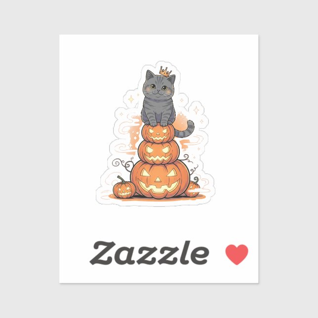 Adesivo Pumpkin King Brit - Regal British Shorthair (Folha)